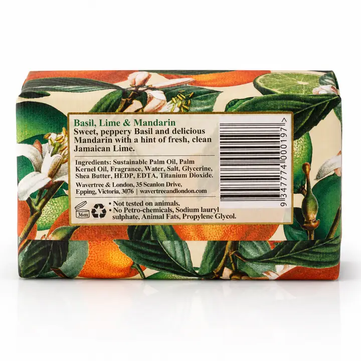 Basil, Lime, & Mandarin Soap