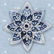 Snowflower Ceramic Ornament - Heart of the Home LV