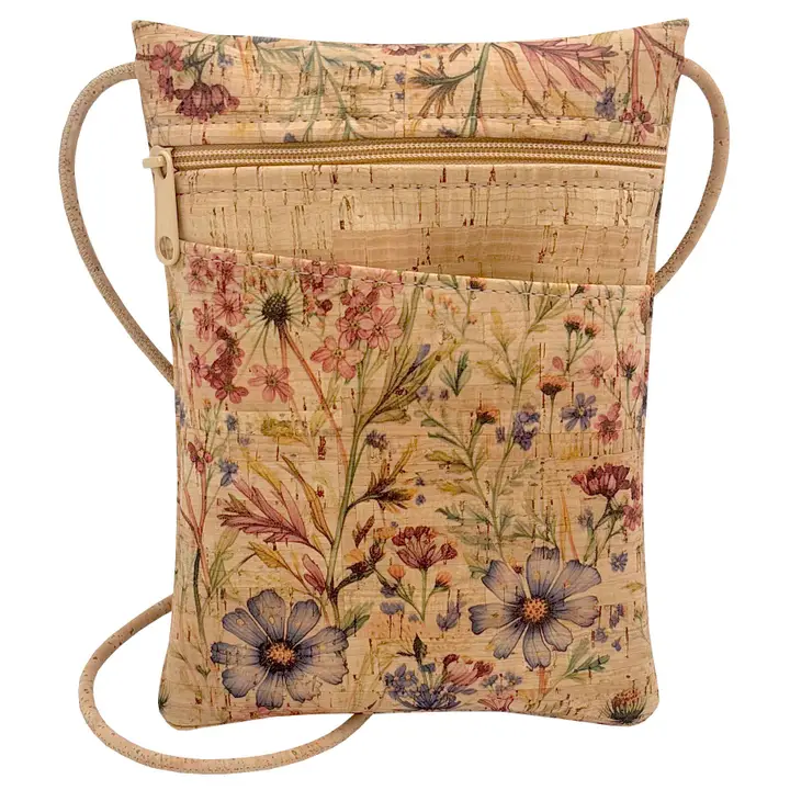 Mini Cork Crossbody Bag in Wildflower Whimsy - Heart of the Home Inc