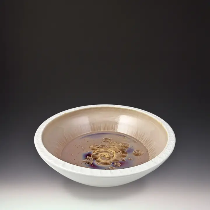 Small Tex Platter In Mocha And White - Heart of the Home Inc