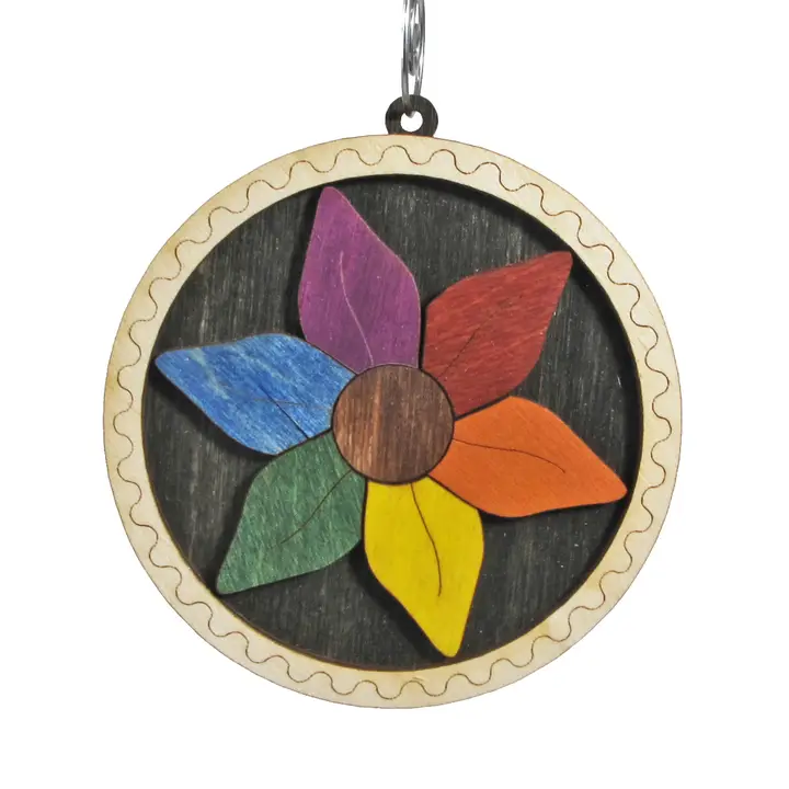 LGBT Flower Layered Ornament - Heart of the Home Inc