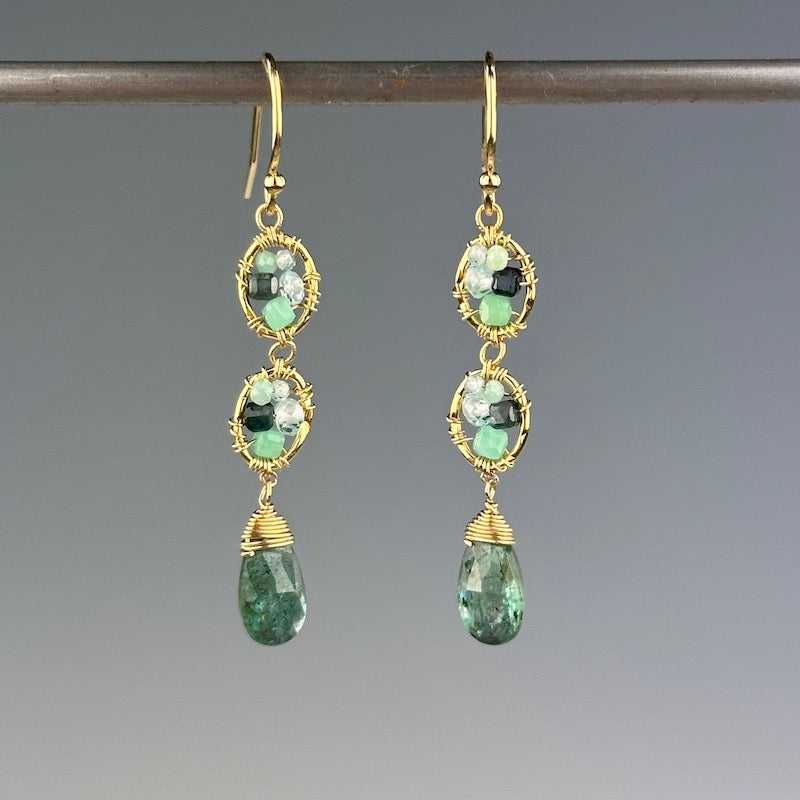 Double Oval Ocean Earrings - Heart of the Home Inc