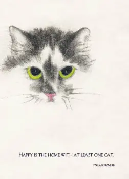 Cat Happy Home Card - Heart of the Home LV