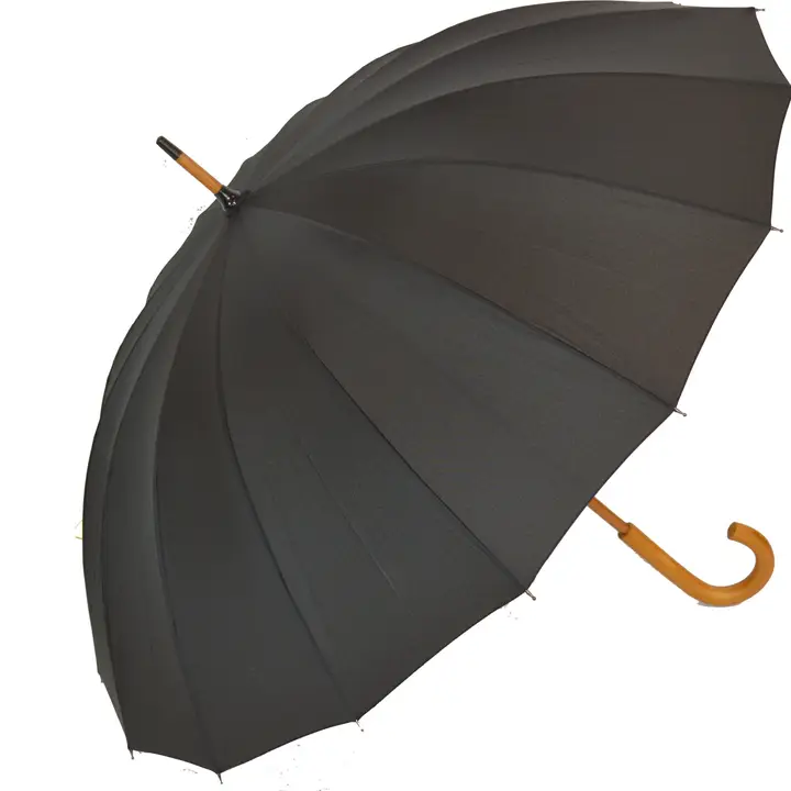 Black Manual Opening Umbrella - Heart of the Home LV