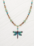 Dragonfly Dreams Beaded Necklace in Turqoise Blue - Heart of the Home LV