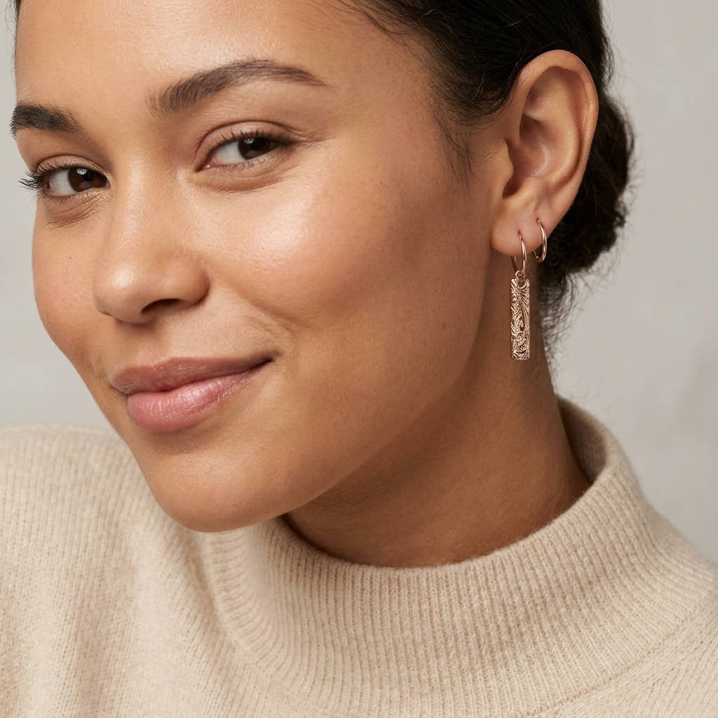 Blossom Bar Hoop Earrings