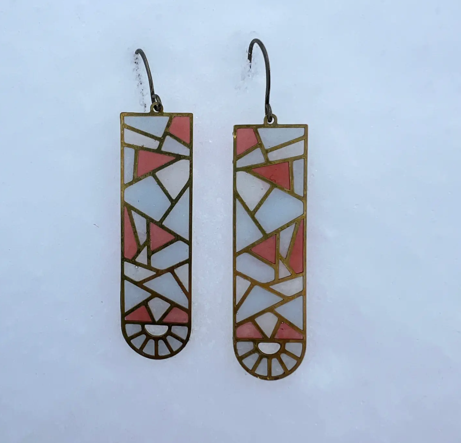 Stained Glass Resin Corialis Earrings - Heart of the Home Inc