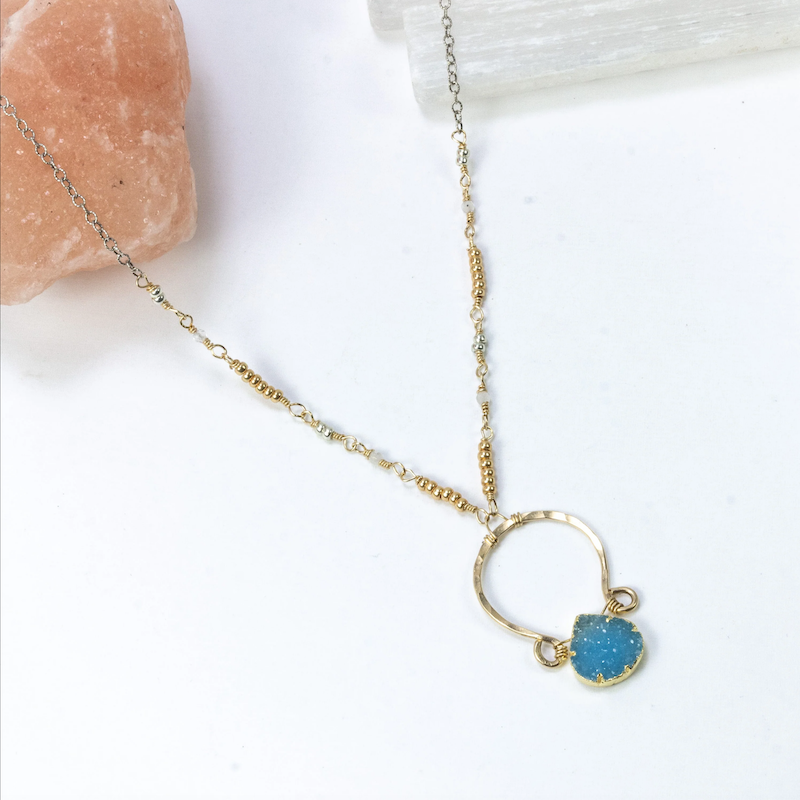 Druzy Detail Necklace - Heart of the Home Inc
