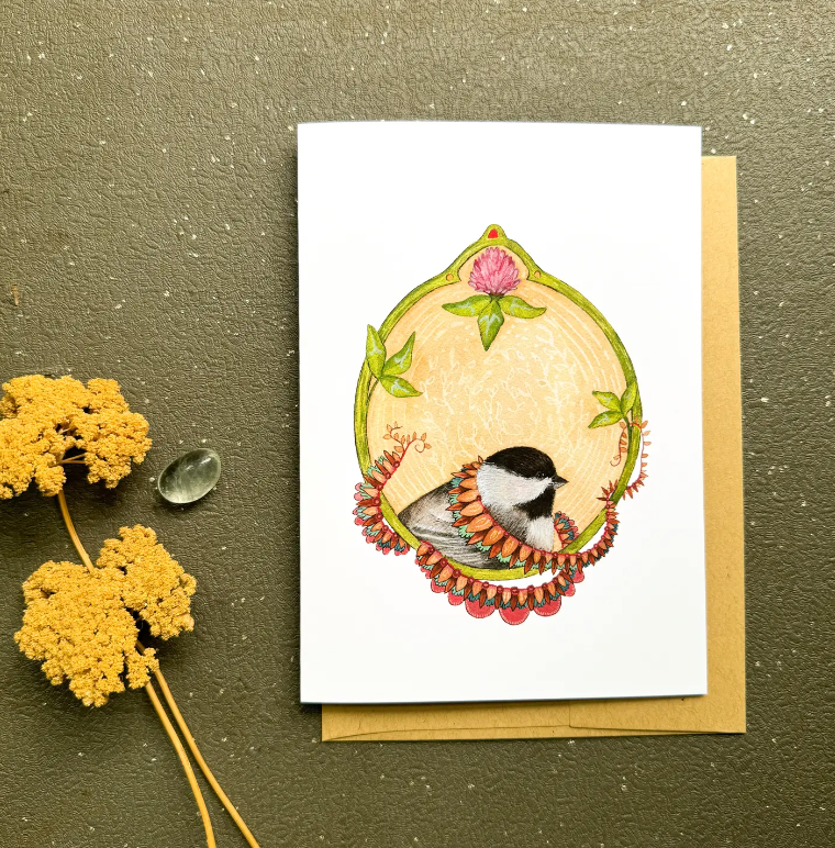 Chickadee of Clover Card - Heart of the Home Inc