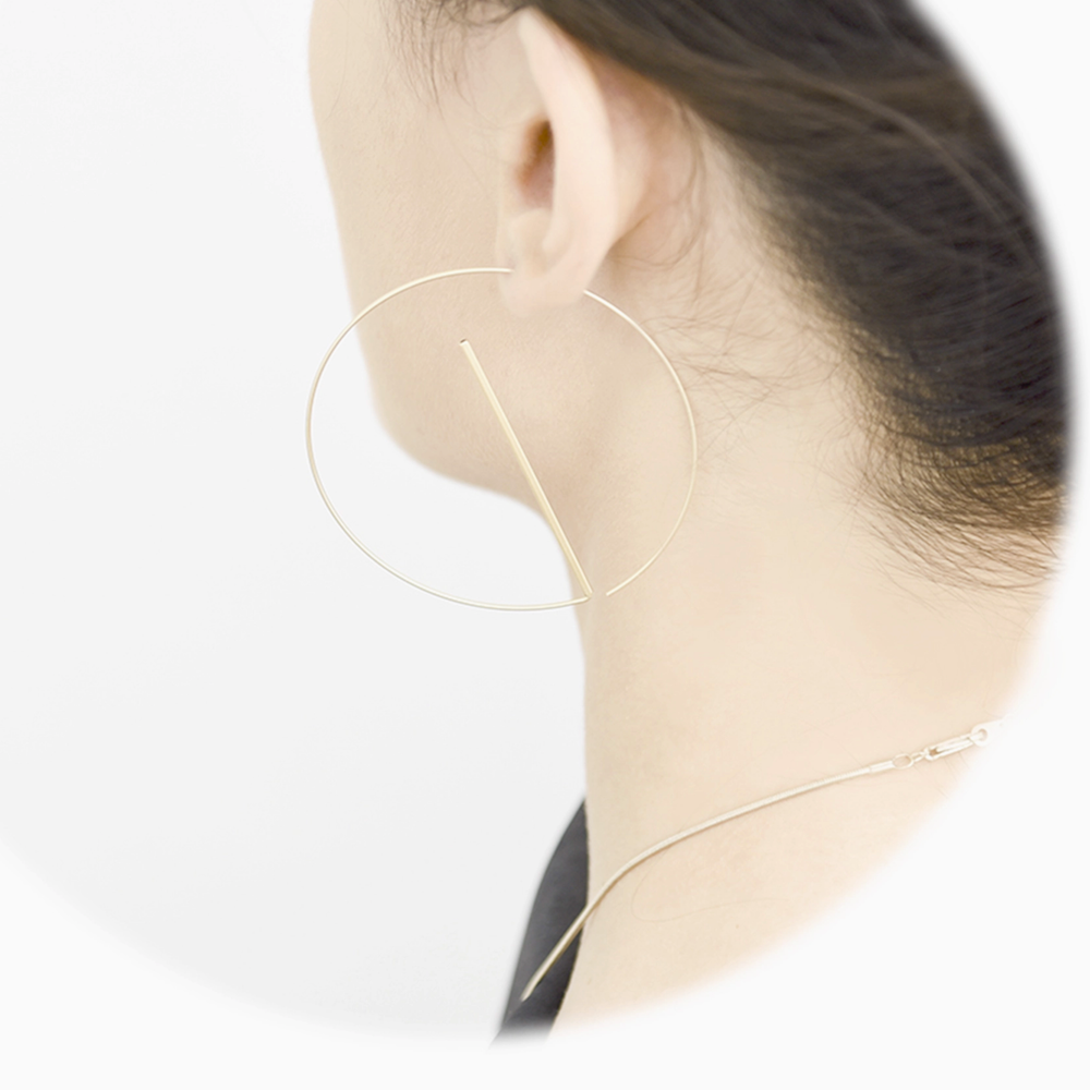 Satin Gold Float Hoop Earrings - Heart of the Home Inc