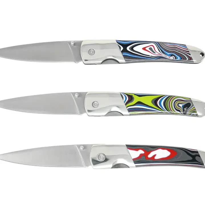 4" Fordite Liner Lock Pocketknife - Heart of the Home LV