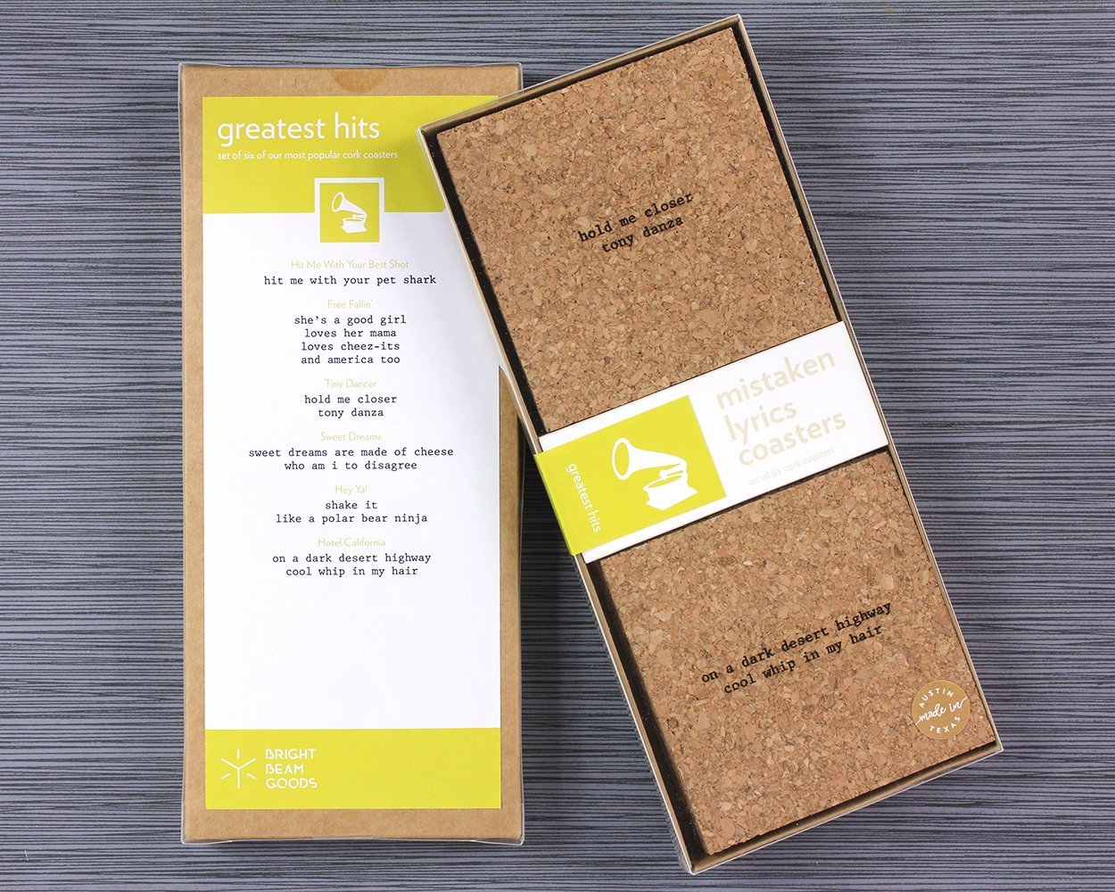 Mistaken Lyrics Coaster Set - Greatest Hits - Heart of the Home Inc