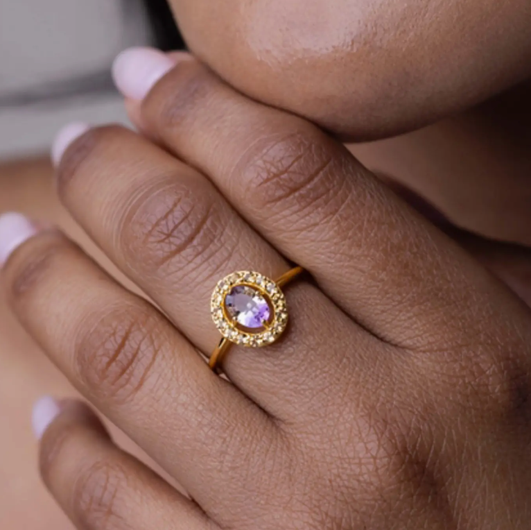 Gold Ametrine & Citrine Sunrise Ring - Heart of the Home Inc