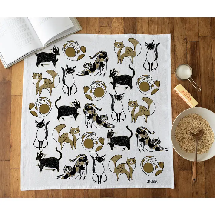 Cat Tea Towel - Heart of the Home Inc