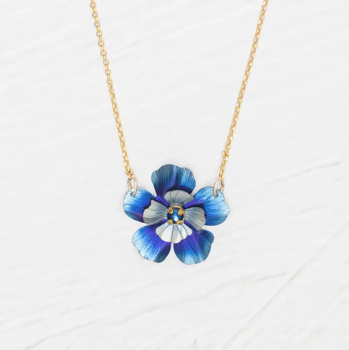 Blissful Bloom Necklace in Bonnie Blue - Heart of the Home Inc