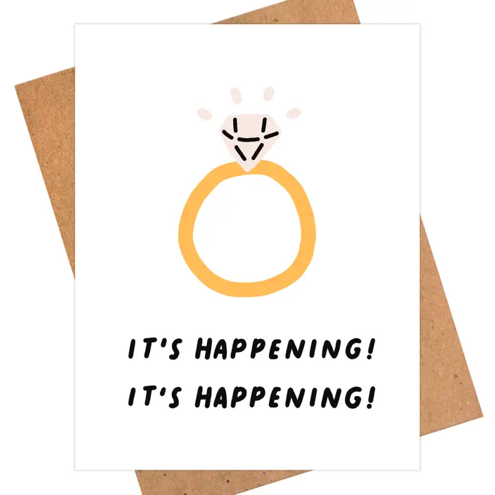 It's Happening Wedding Card