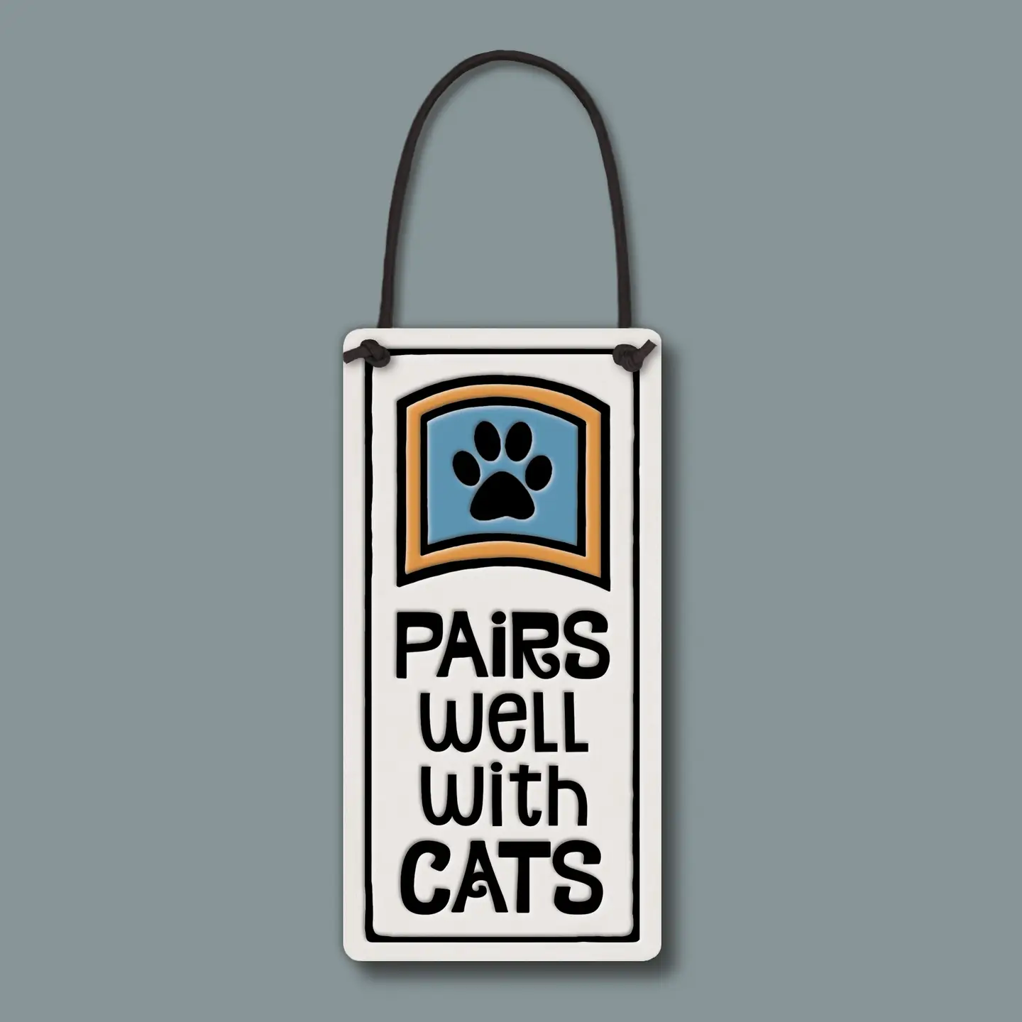 Pairs Well With Cats Wine Tag - Heart of the Home Inc