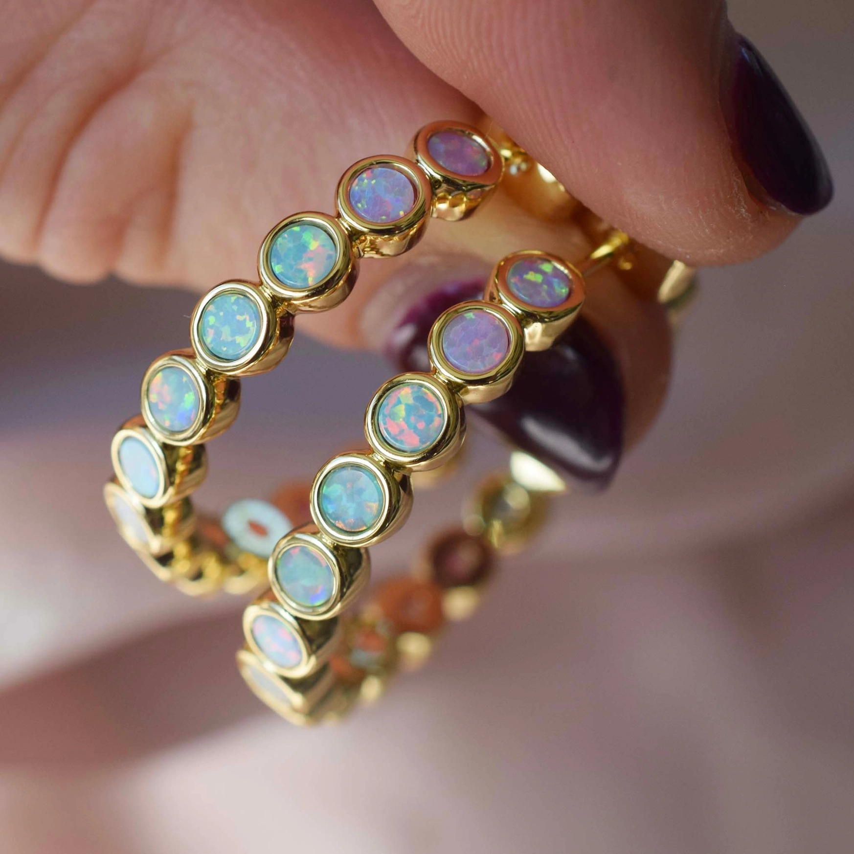 Opal Ombre Grande Earrings - Heart of the Home Inc