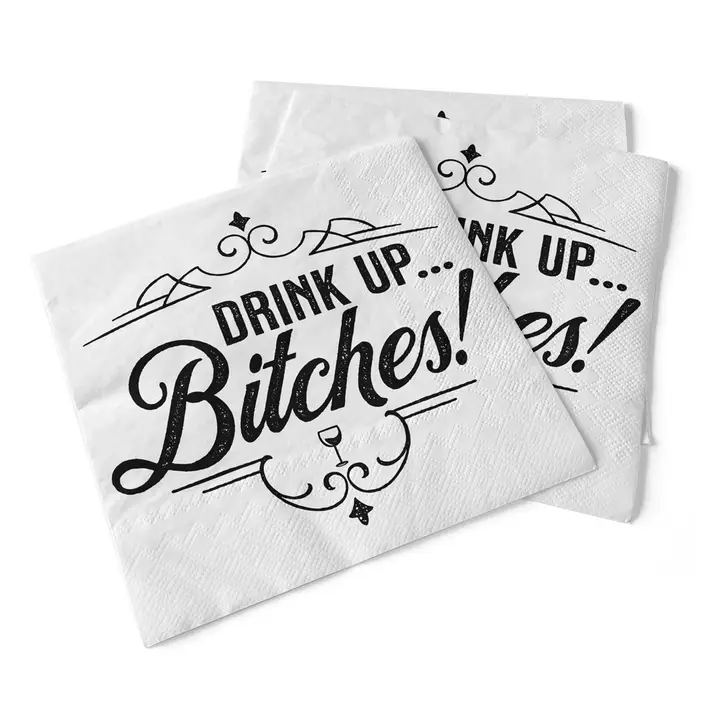 Drink Up Bitches Cocktail Napkins - Heart of the Home Inc