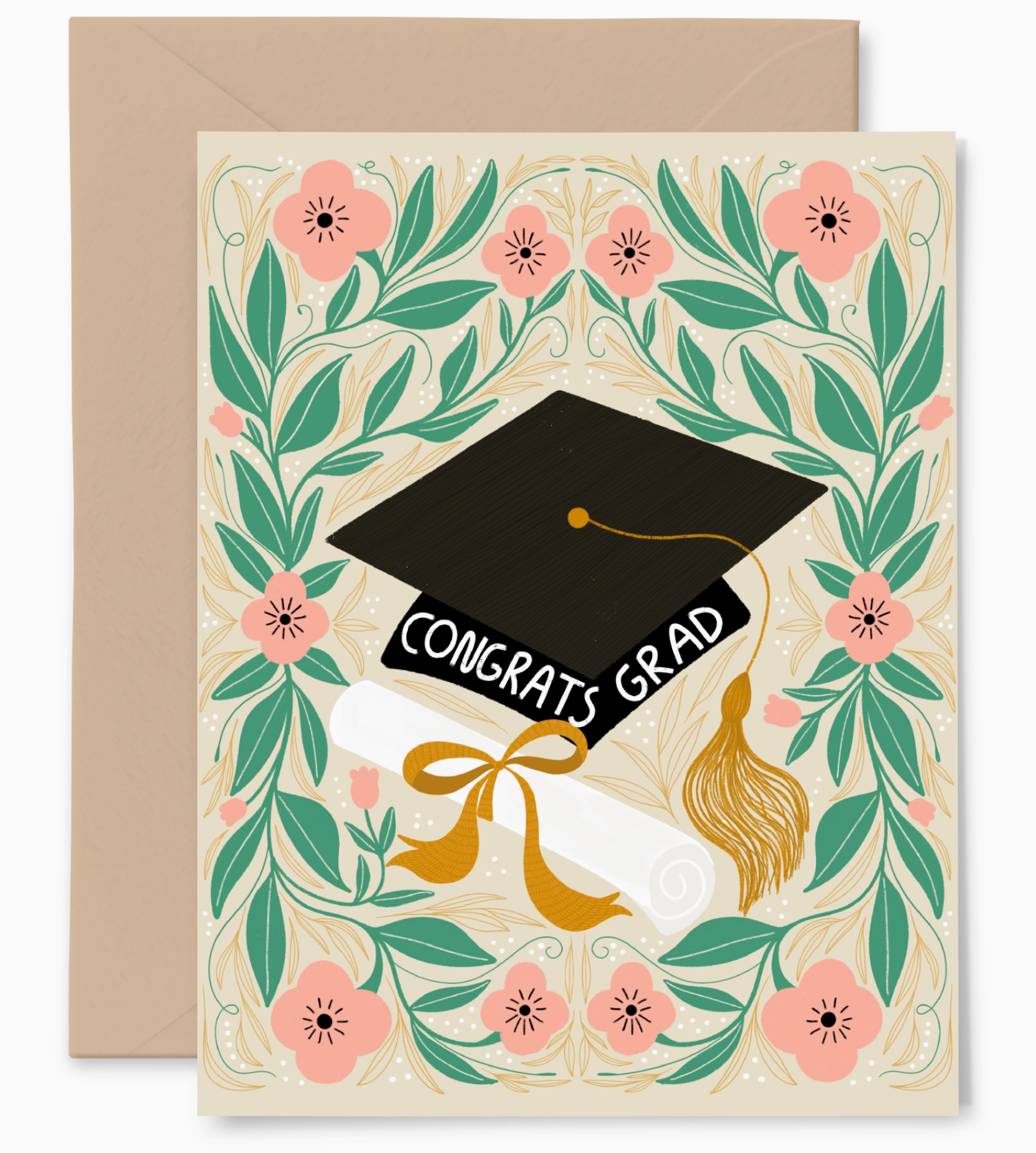 Congrats Grad Floral Card - Heart of the Home Inc