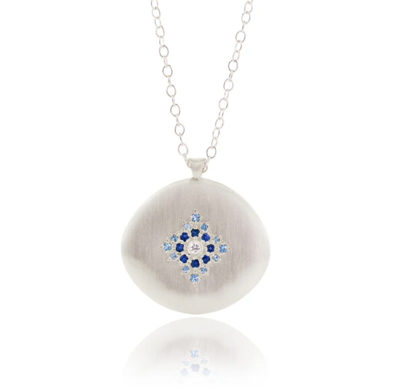 Star Light Aquamarine & Sapphire Pendant - Heart of the Home Inc