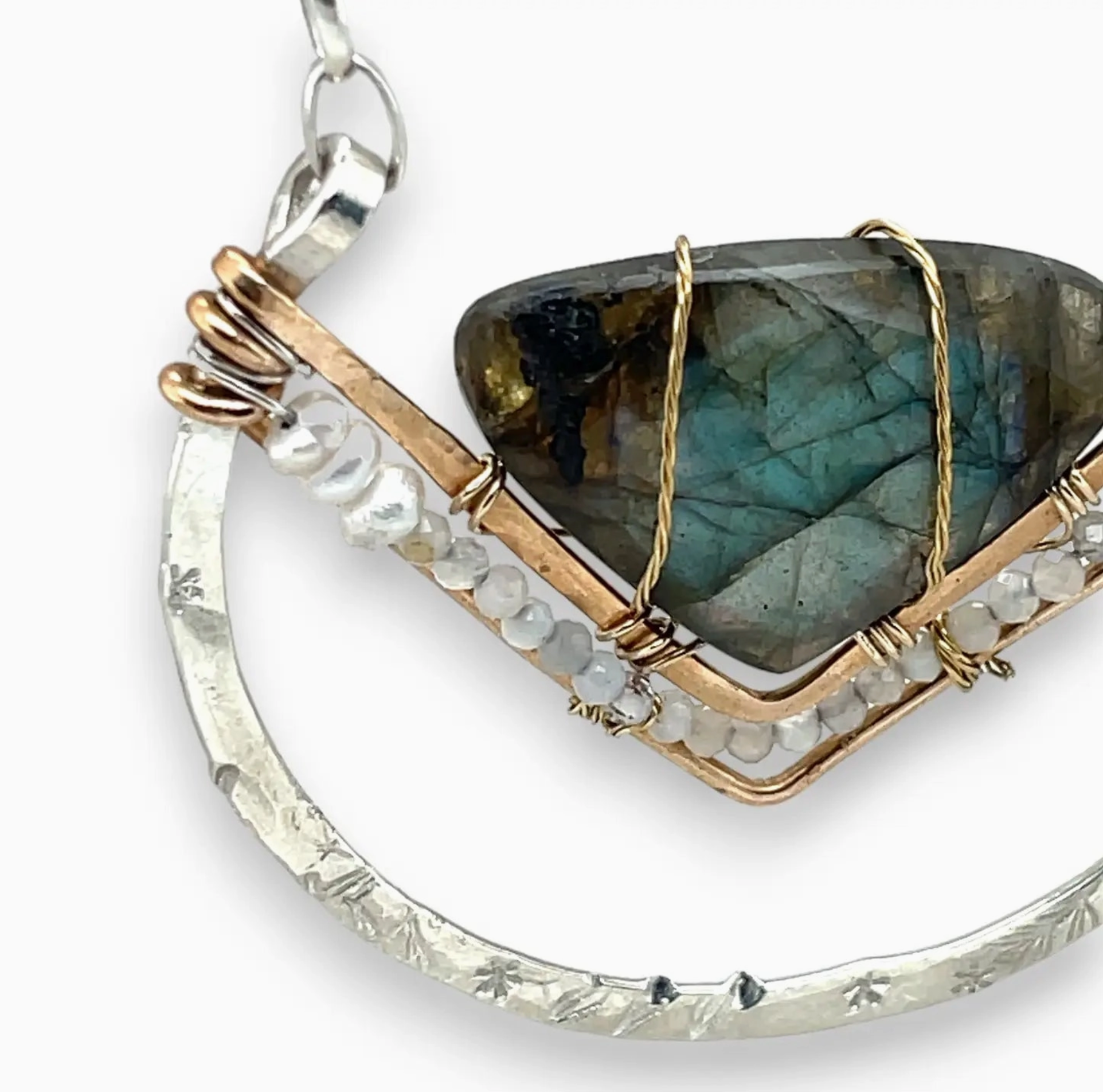 Bowl of Labradorite Necklace - Heart of the Home Inc