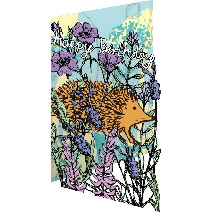Hedgehog Lasercut Birthday Card - Heart of the Home Inc