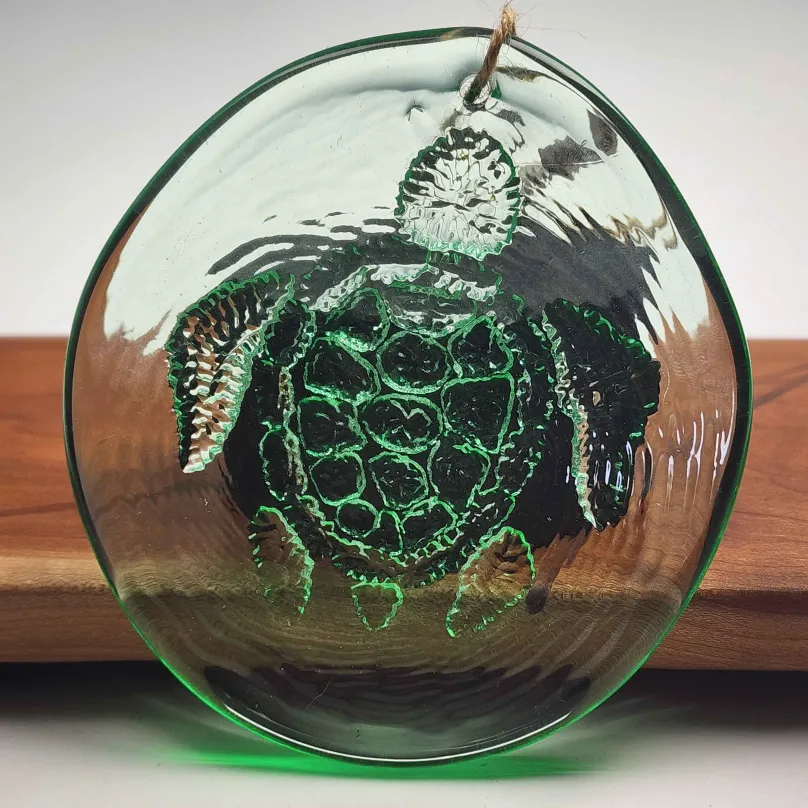 Turtle Large Glass Token