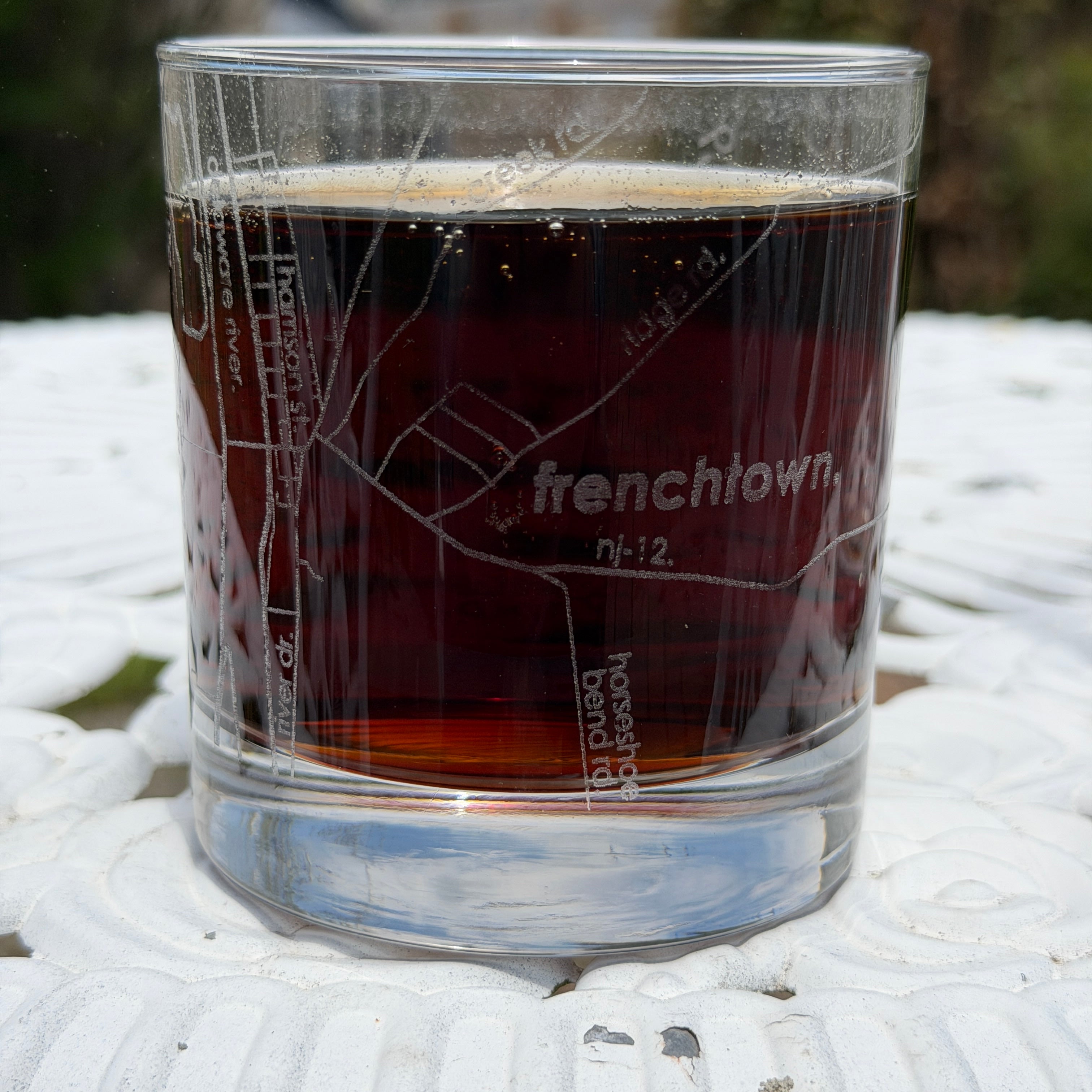 Frenchtown NJ Rocks Glass - Heart of the Home Inc