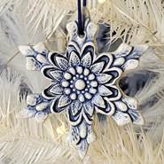 Snowflake Ceramic Ornament - Heart of the Home LV
