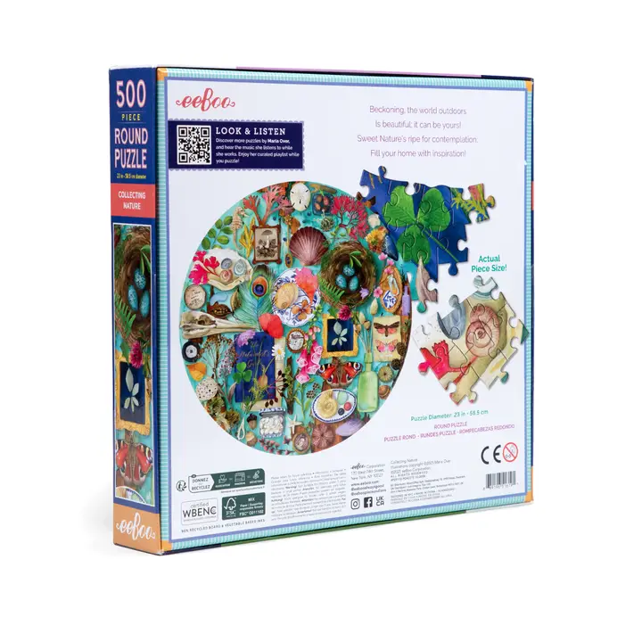Collecting Nature 500pc Round Puzzle - Heart of the Home Inc