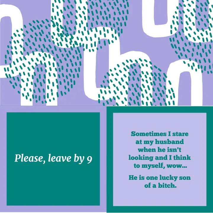 Please Leave by 9 Double Sided Cocktail Napkins