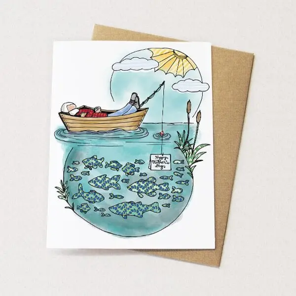 Fathers Day Boat Card - Heart of the Home LV