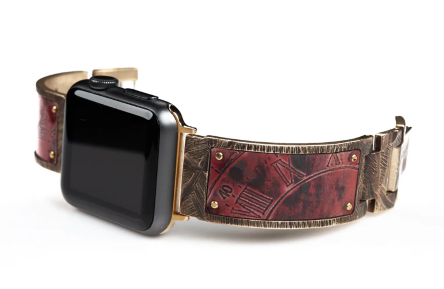 "Tristan" Red Apple Watch Band