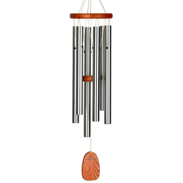 Medium Silver Amazing Grace Wind Chimes - Heart of the Home Inc