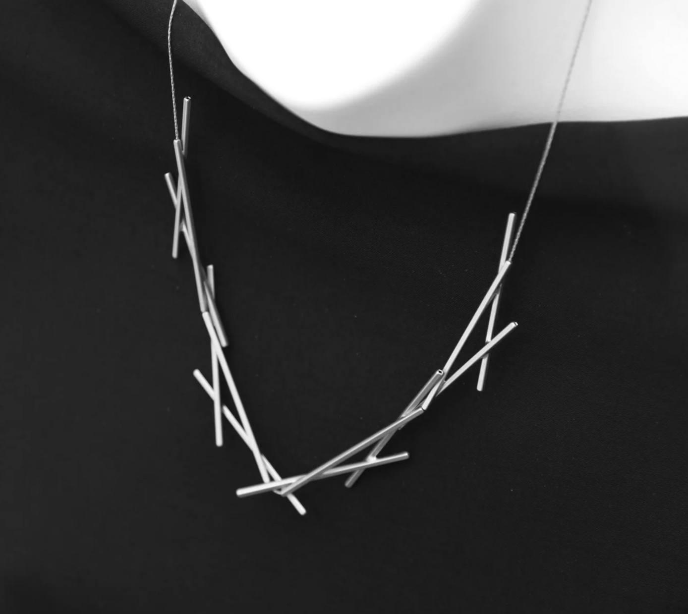 Satin Silver Sixes And Sevens Necklace - Heart of the Home LV