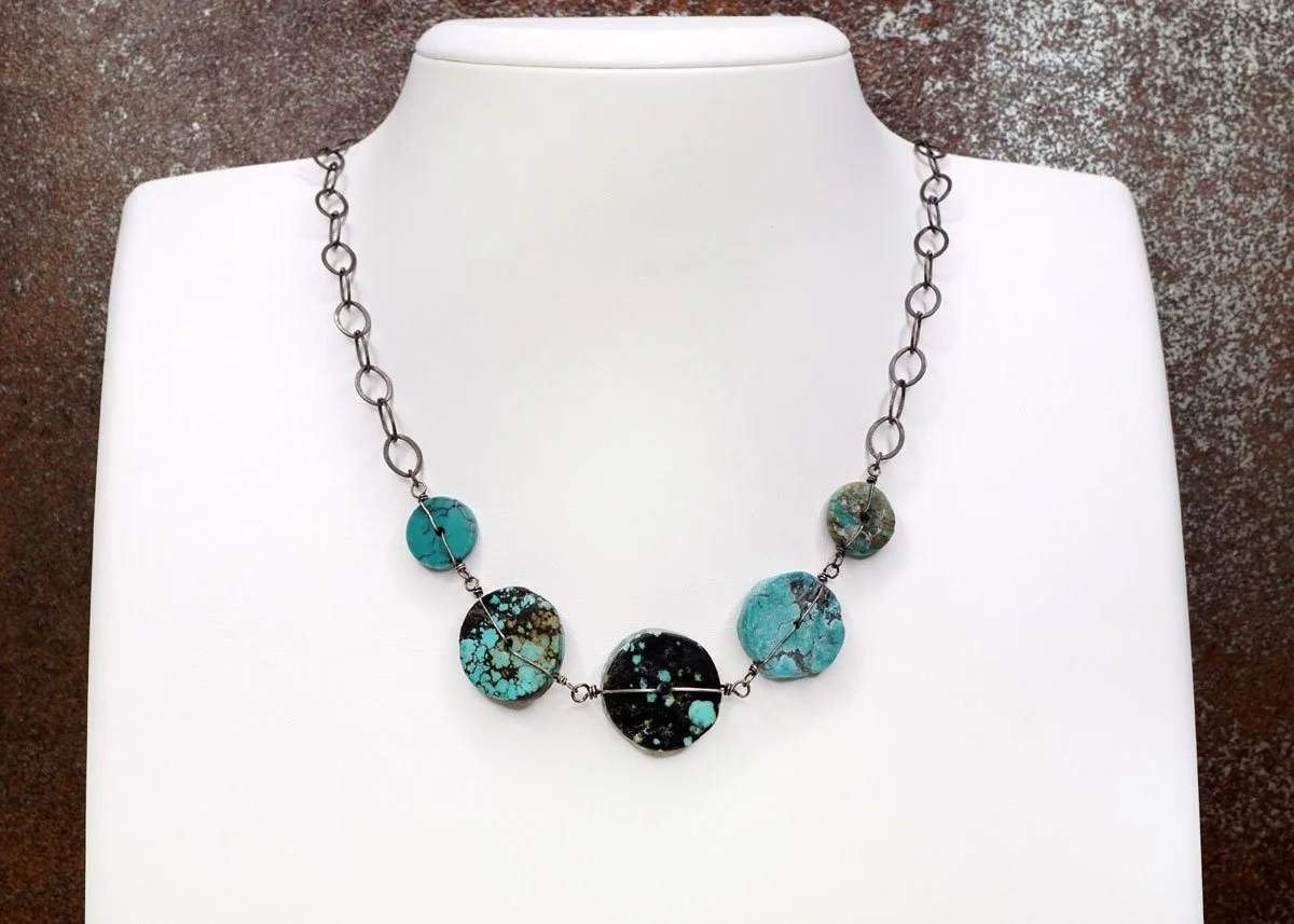 Turquoise Rounds Necklace - Heart of the Home Inc