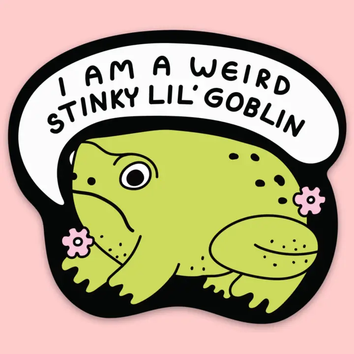 Weird Stinky Goblin Sticker - Heart of the Home Inc