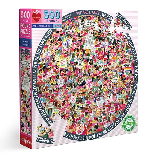 Women March! 500pc Round Puzzle - Heart of the Home LV