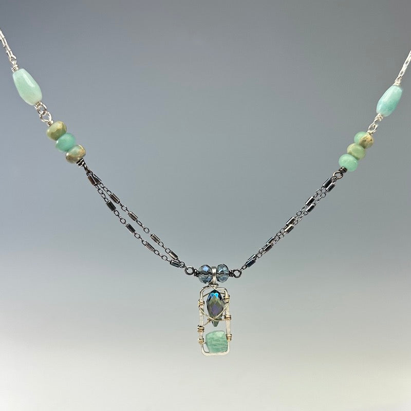 Gemstone Box Necklace - Heart of the Home Inc