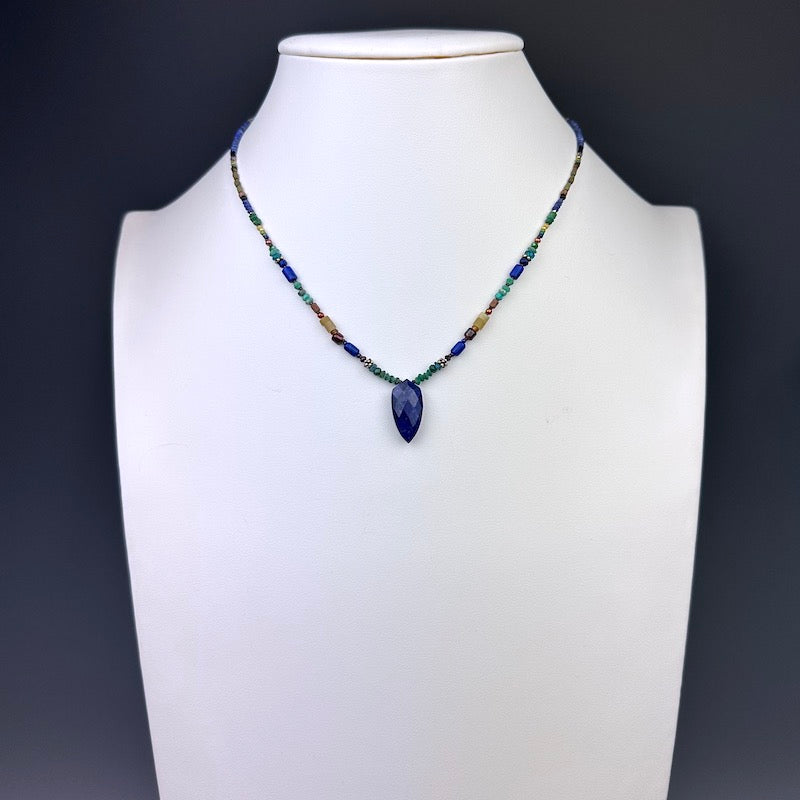 Lapis Point Pendant Necklace - Heart of the Home Inc