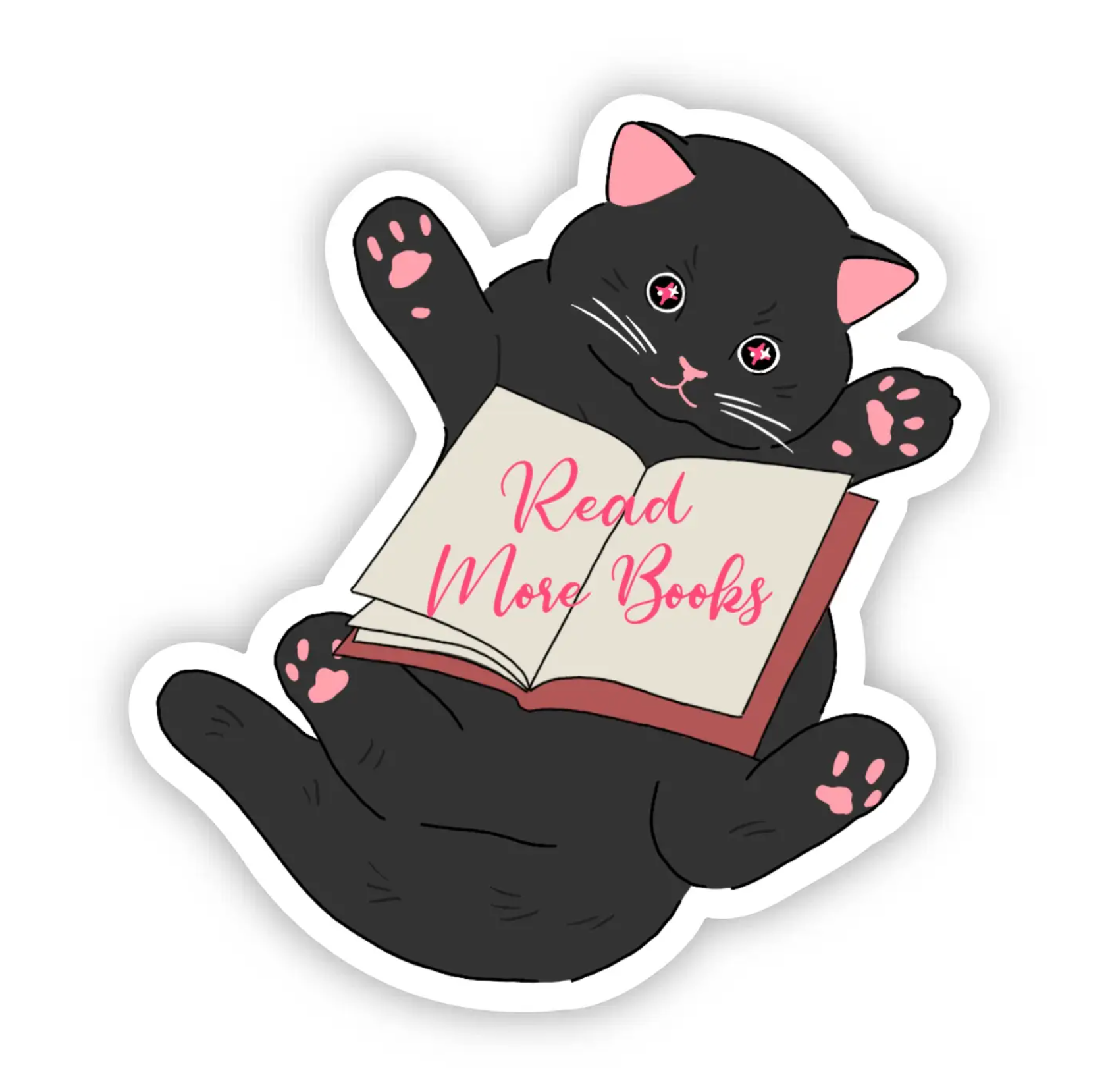 Read More Books Cute Cat Sticker - Heart of the Home Inc