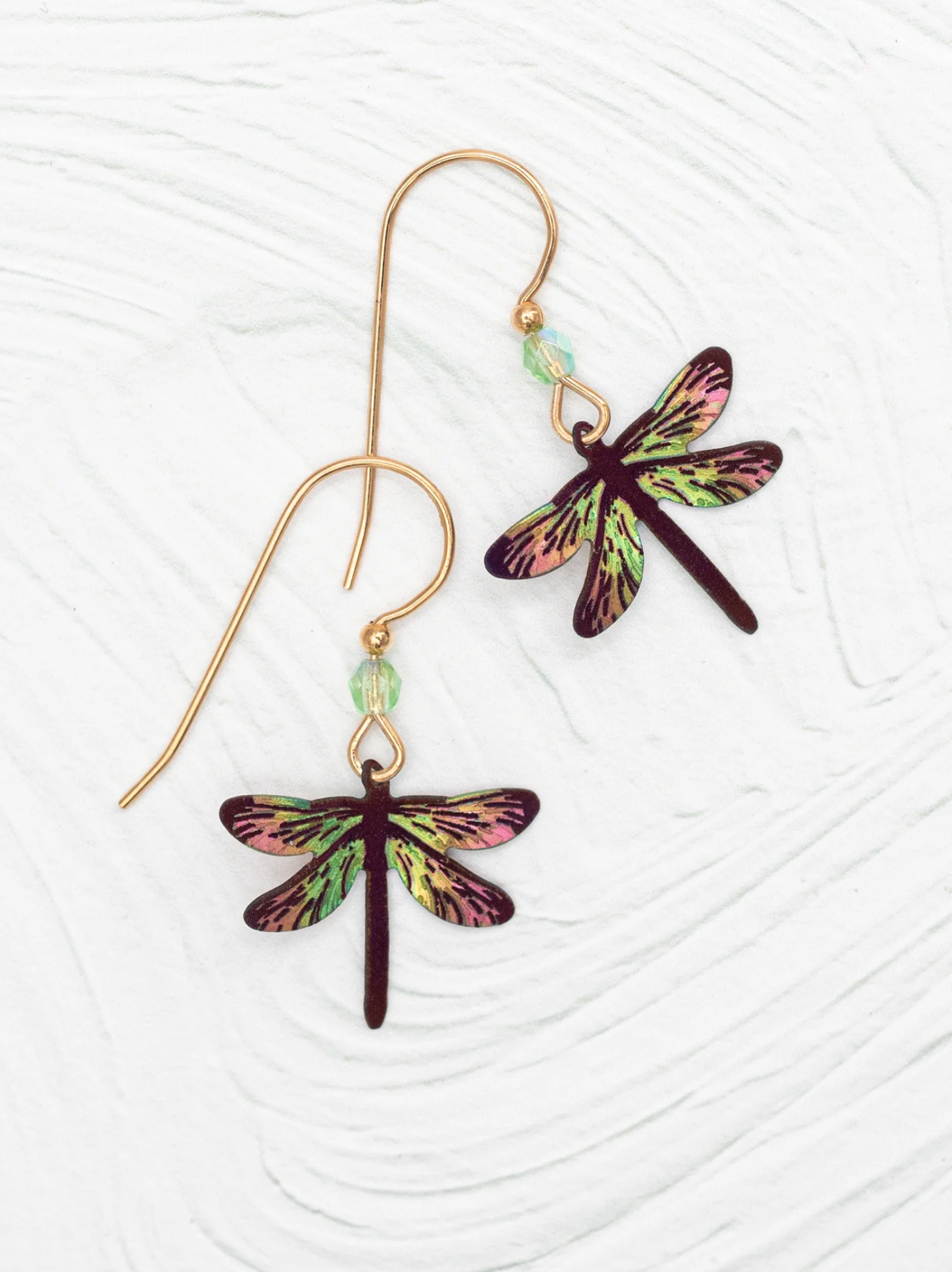 Dragonfly Dreams Earrings in Green - Heart of the Home LV