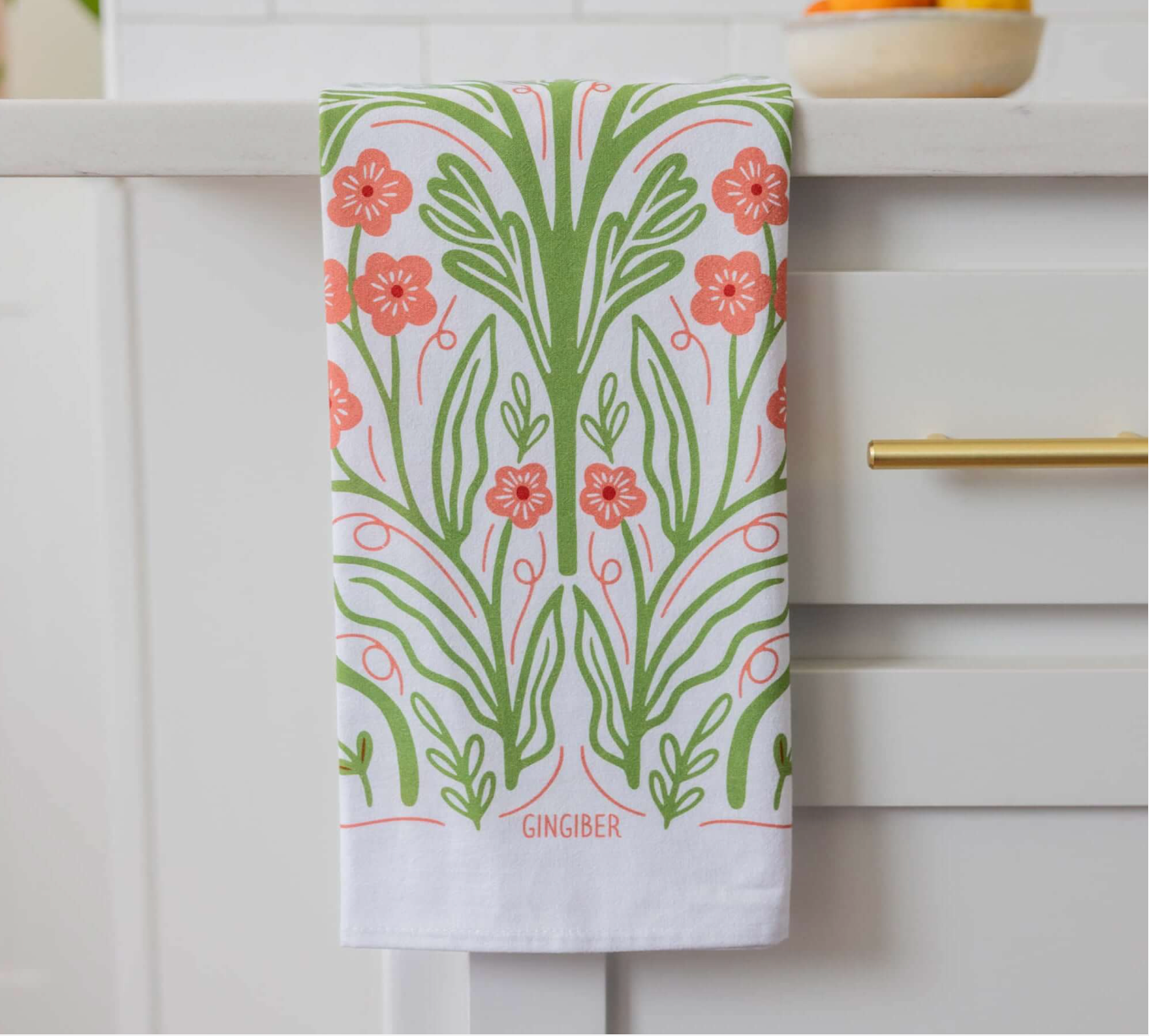 Poppy In Pink Tea Towel - Heart of the Home Inc
