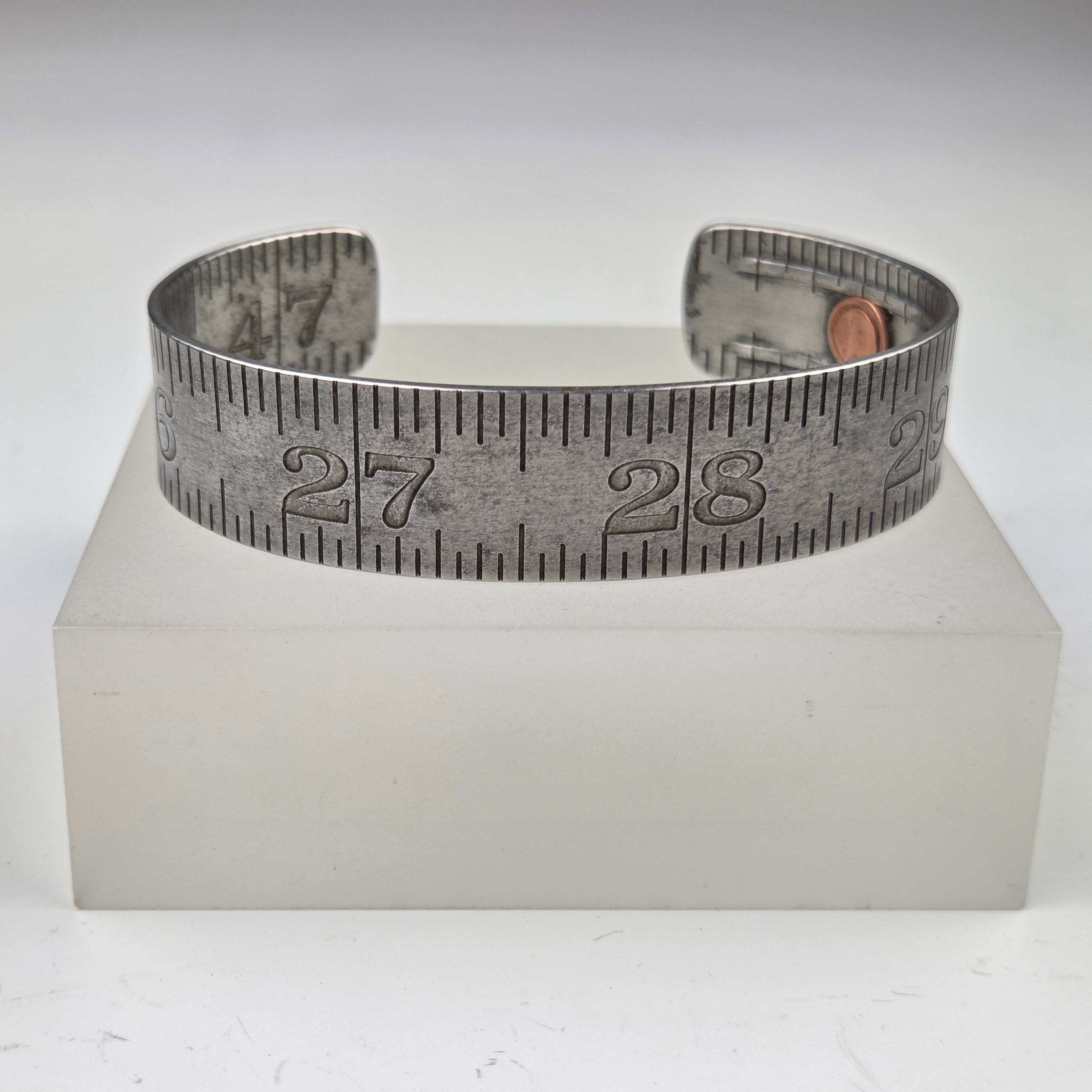 Reclaimed Ruler Cuff Bracelet - 25 to 29 - Heart of the Home Inc