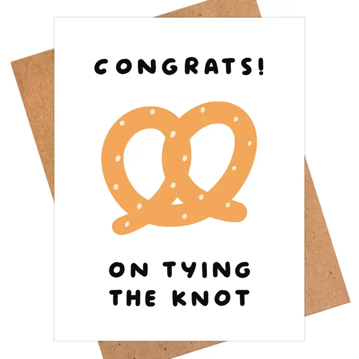 Pretzel Knot Wedding Card