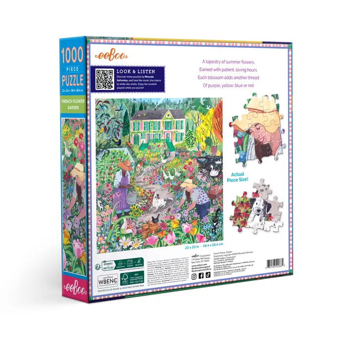 French Flower Garden 1000 Piece Puzzle - Heart of the Home Inc