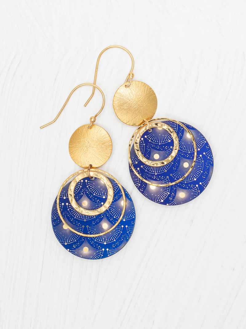 Atlas Earrings in Midnight Blue - Heart of the Home Inc