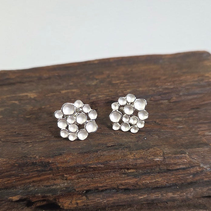 Champage Circle Posts in Sterling Silver - Heart of the Home Inc