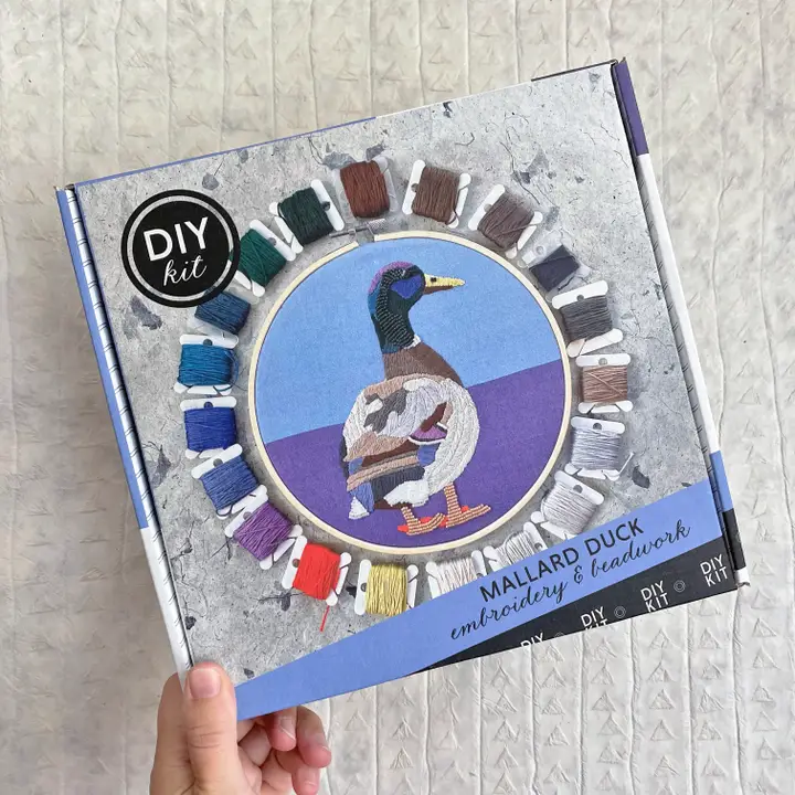 Mallard Duck Embroidery & Beadwork Kit